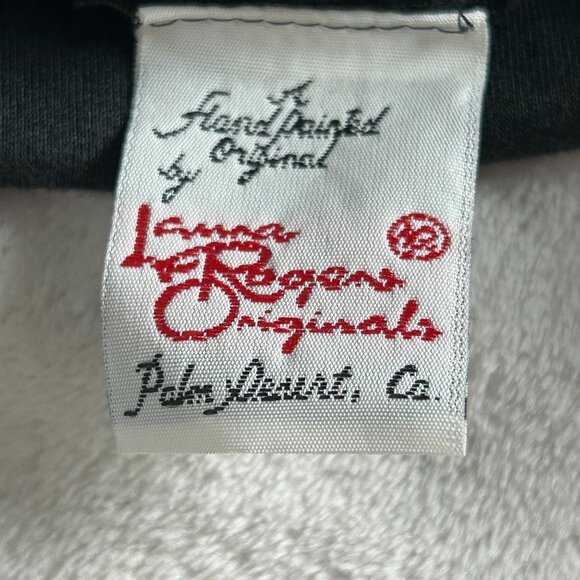 Hand Painted by Laura Rogers Embellished Shoulder Cardigan Sweater XL Black - Picture 3 of 9